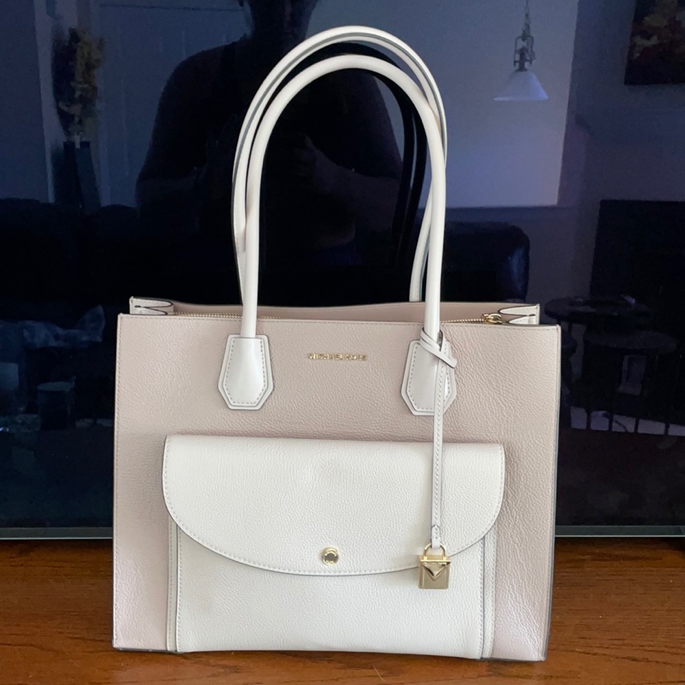 Soft pink multitone Michael kors tote bag